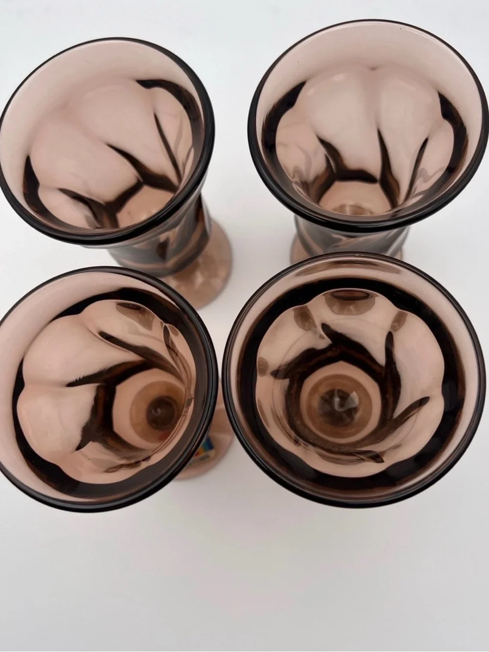 Vintage Fostoria Smokey brown juice glasses set of 4